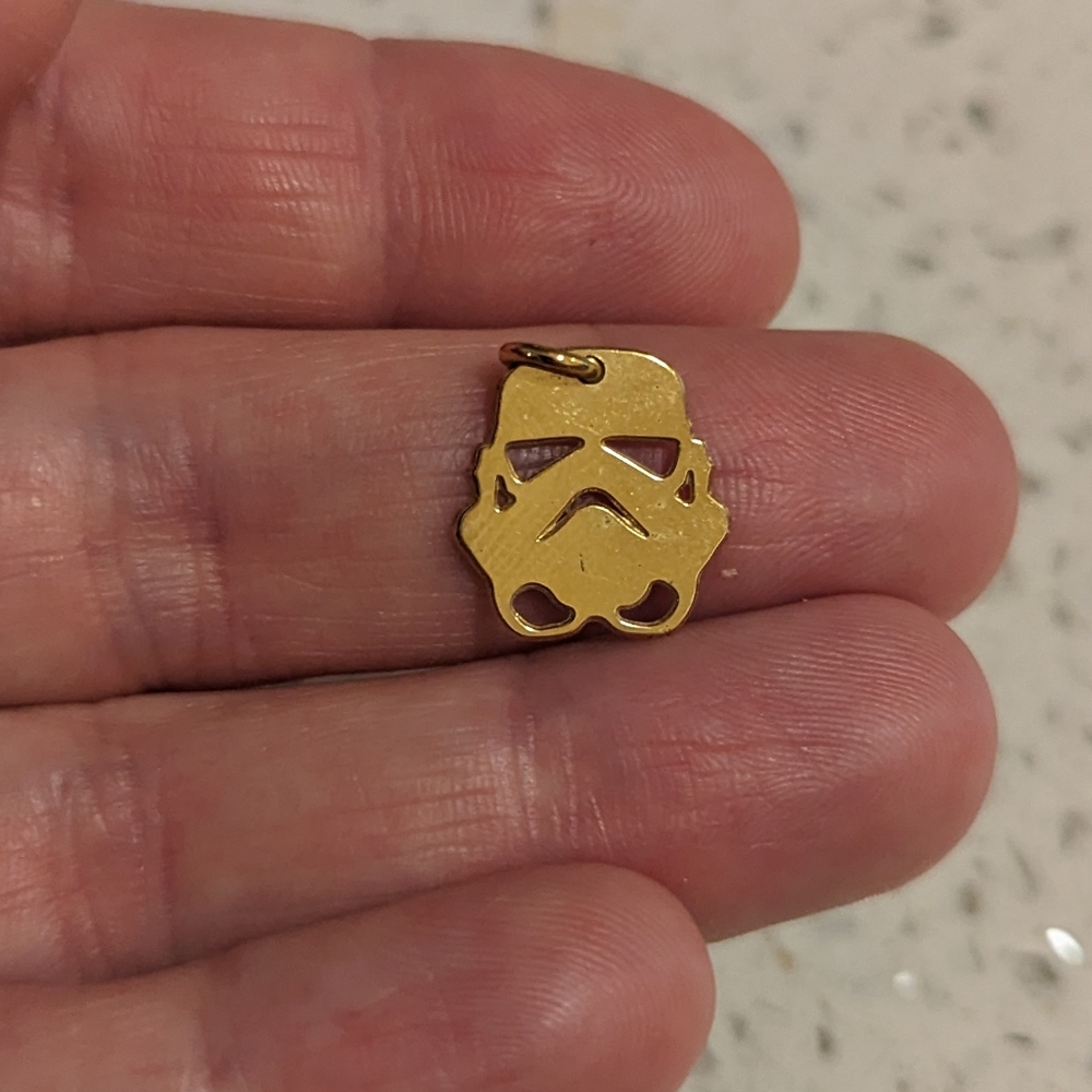Star Wars * Real 24k Gold* Stormtrooper charm